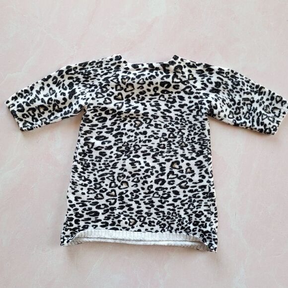 Old navy 0-3 month baby girl snow leopard cheetah sweater dress gold button diva - Picture 5 of 5